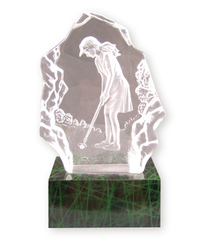 LADY GLASS AWARD W/LITE-UP BASE